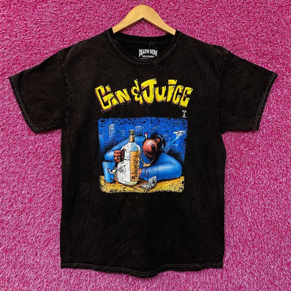 Death Row Records Snoop Doggy Dogg Gin & Juice Rap Tee M/L